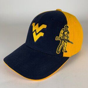 West Virginia Mountaineers NCAA Navy Blue Gold Captivating Strapback Hat